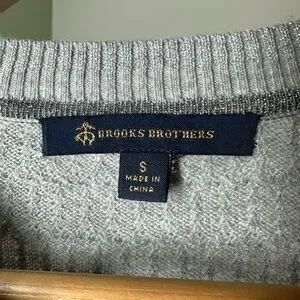 Brooks Brothers | Sweaters | Brooks Brothers Light Grey Metallic Accent ...